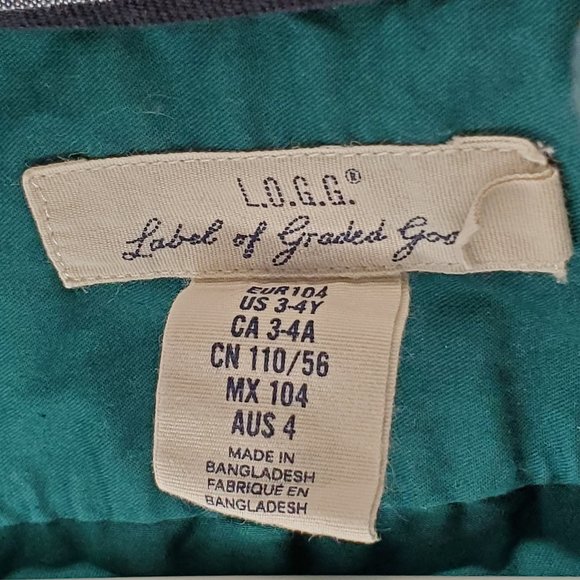 L.O.G.G. H&M Boys' Button-Up Long Sleeve Shirt Hunter Green Size 3-4Y Pre-owned - Picture 3 of 6
